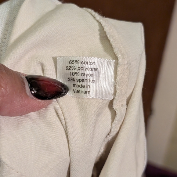 Lane Bryant Women's Straight Leg Cream Jeans - Picture 9 of 9